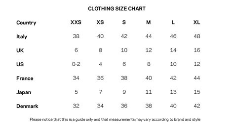 prada pants size chart